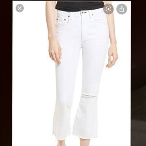 White Marilyn crop flare rag and bone jeans